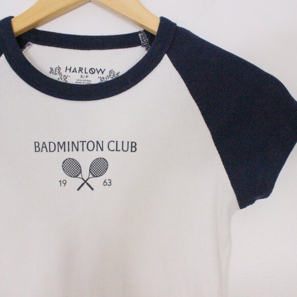 *Harlow Badminton Club Vintage Style Graphic Baby T Shirt - Picture 4 of 7